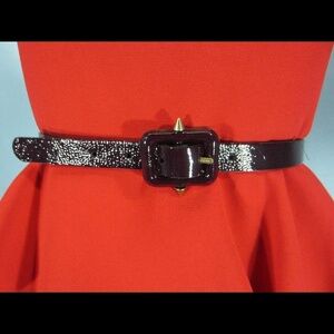 Gucci Dark Maroon and Gold Women's Belt